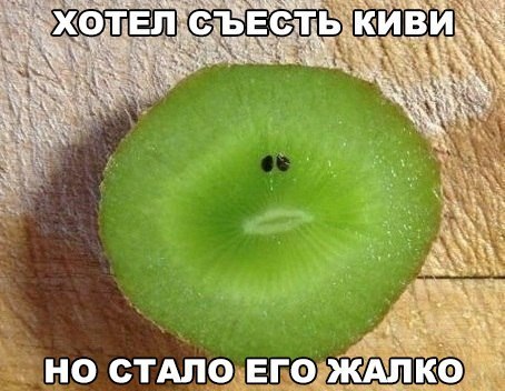 Хотел сьесть киви но стало его жалко