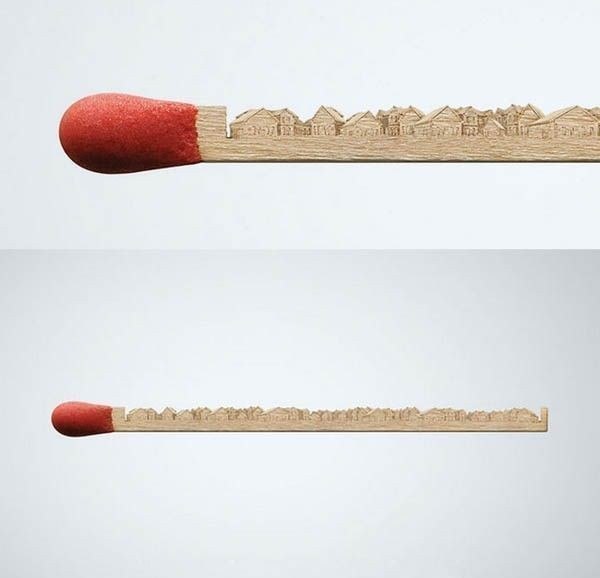 Умельцы: Деревня на спичке.